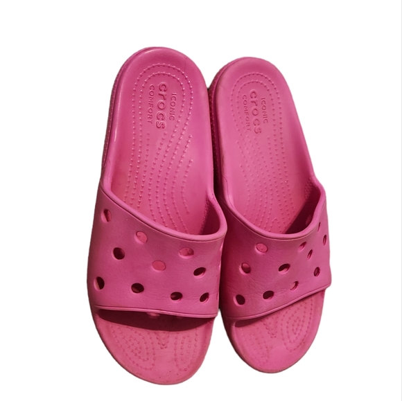 Pink classic croc slides - Picture 2 of 9